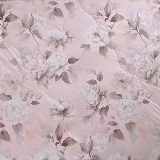 SERENITY NIGHT High-Tech Cooling-Steppdecken-Set mit edler, temperaturregulierender Maulbeeren-Seiden-Füllung und MOP Knöpfe, 135x200 - 40x80 cm, Rosa