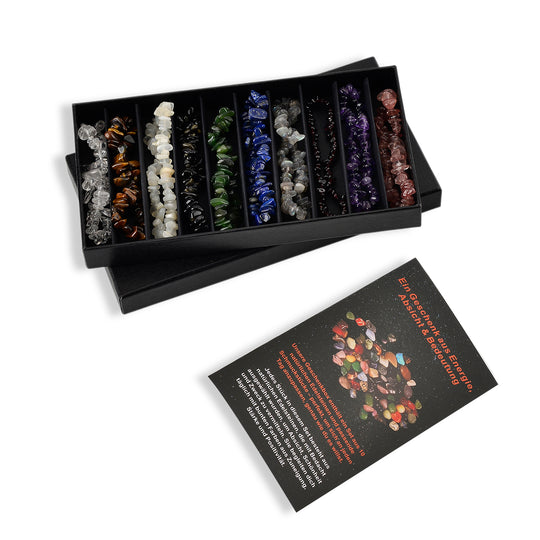 10-teilig edelstein armband geschenk set, Amethyst, Labradorit, Nephrit, Granat, Mondstein usw. 500.00 ct