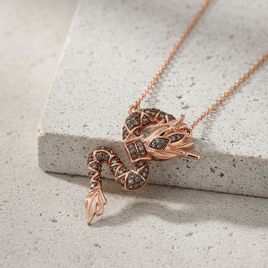 GP - Kanchanaburi Blauer Saphir, Natürlicher Champagner Diamant Schmuckset ca. 50 cm 925 Silber 750 Roségold Vermeil ca. 0,25 ct.