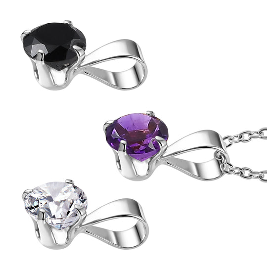 Afrikanischer Amethyst, Schwarzer Spinell Schmuckset ca. 50 cm 925 Silber Vergoldet und Edelstahl Vergoldet ca. 1.50 ct