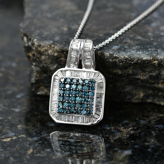 D'Joy Weißer Diamant Schmuckset ca. 50 cm 925 Silber rhodiniert ca. 1,00 ct.