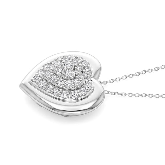 LUXURIANT DIAMOND - Lab Grown Diamant SI-GH SGL zertifiziert Schmuckset ca. 50 cm 925 Silber Rhodiniert ca. 1,00 ct.
