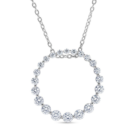 LUXURIANT DIAMOND - Lab Grown Diamant SI-GH SGL zertifiziert Schmuckset ca. 50 cm 925 Silber Rhodiniert ca. 1.00 ct