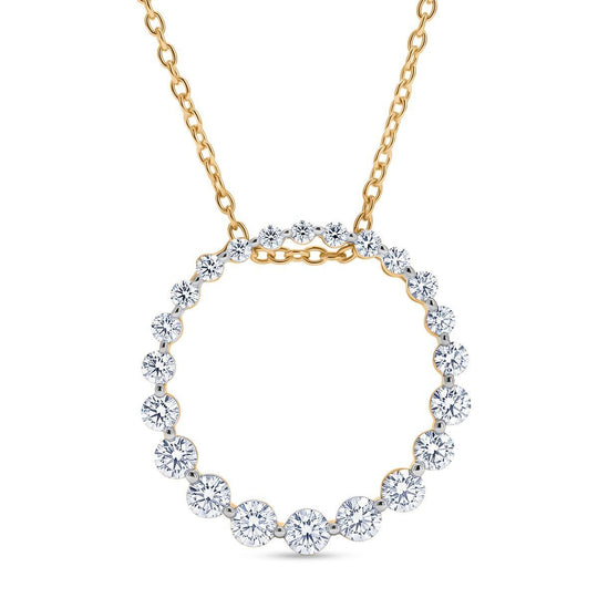 LUXURIANT DIAMOND - Lab Grown Diamant SI-GH SGL zertifiziert Schmuckset ca. 50 cm 925 Silber Rhodiniert ca. 1.00 ct