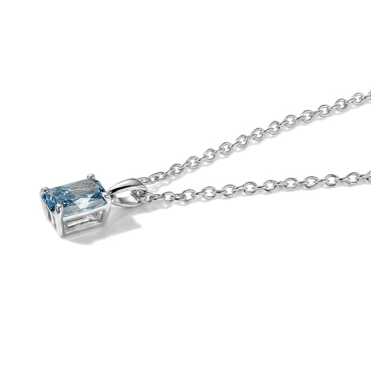 LUXURIANT DIAMOND - Lab Grown Blauer Diamant SI Schmuckset ca. 50 cm 925 Silber Rhodiniert ca. 1.03 ct
