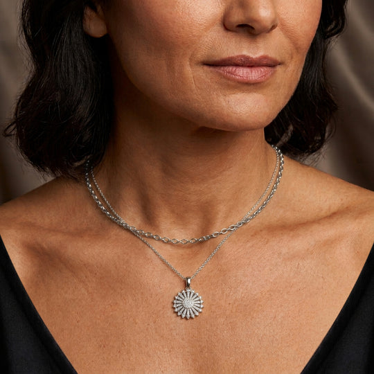 LUXURIANT DIAMOND - Lab Grown Diamant SGL zertifiziert SI-GH Schmuckset ca. 50 cm 925 Silber Rhodiniert ca. 0,53 ct.
