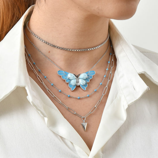 EVER TRUE AA Larimar Schmuckset ca. 50 cm ca. 13,09 ct.