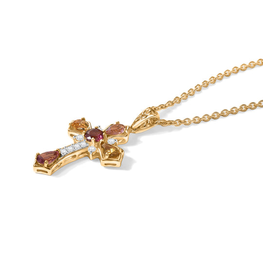 EVER TRUE AA Mehrfarbig-Turmalin Schmuckset ca. 50 cm ca. 1,46 ct.
