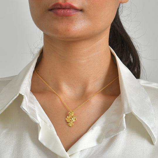 EverTrue Anhänger mit 50cm Edelstahl Kette, Bronze 750 vergoldet - 4,89 Gramm