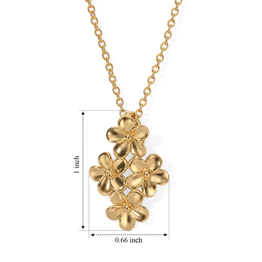 EverTrue Anhänger mit 50cm Edelstahl Kette, Bronze 750 vergoldet - 4,89 Gramm