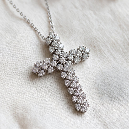 LUXURIANT 1 ct. SGL zertifizierter SI-GH Labor Diamant Anhänger mit 50cm Kette, 925 Silber rhodiniert