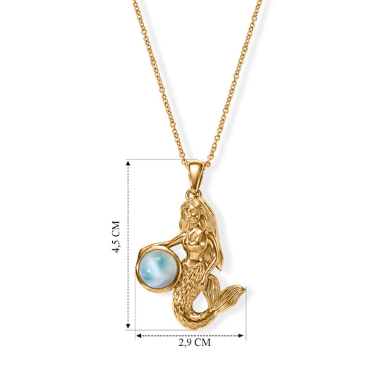 EVER TRUE AA Larimar Schmuckset ca. 50 cm ca. 4,56 ct.