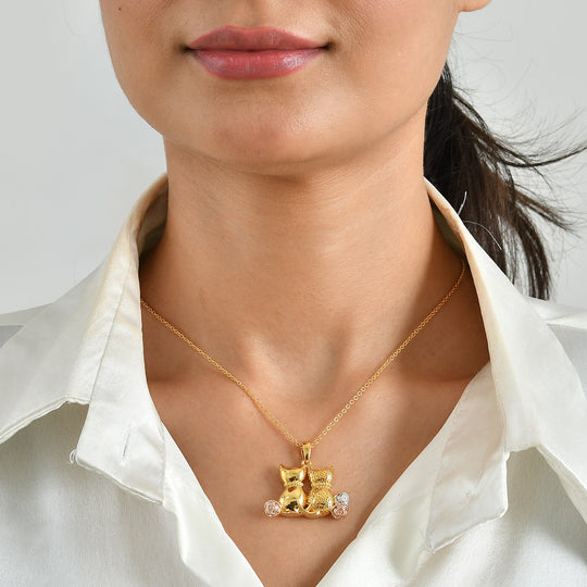 EverTrue dreifarbiger Anhänger mit 50cm Edelstahl Kette - 11,50 Gramm