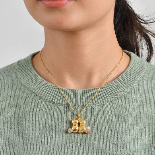 EverTrue dreifarbiger Anhänger mit 50cm Edelstahl Kette - 11,50 Gramm
