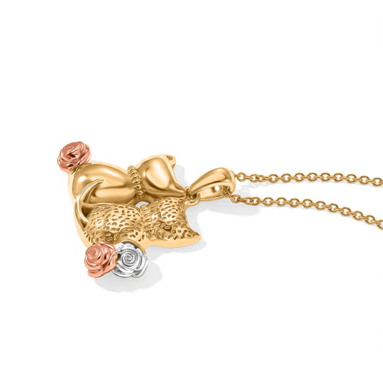 EverTrue dreifarbiger Anhänger mit 50cm Edelstahl Kette - 11,50 Gramm