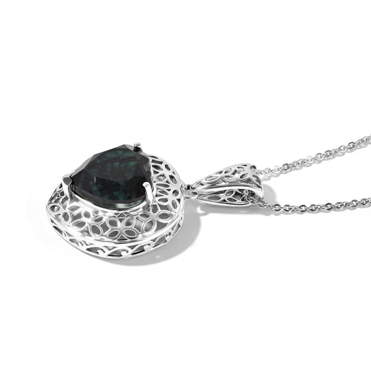 D'Joy Alexandrit Quarz Triplette Schmuckset ca. 50 cm 925 Silber Rhodiniert ca. 6.76 ct