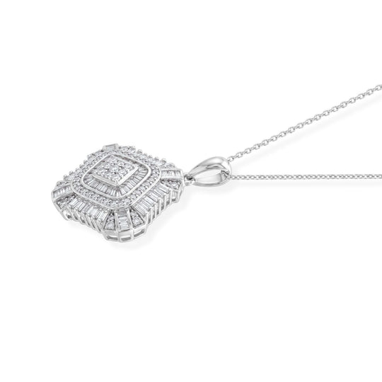 LUXURIANT DIAMOND - Lab Grown Diamant SI-GH Schmuckset ca. 45 cm 925 Silber Rhodiniert ca. 0,98 ct.