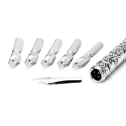 Federstift Geschenkbox, schwarz feder