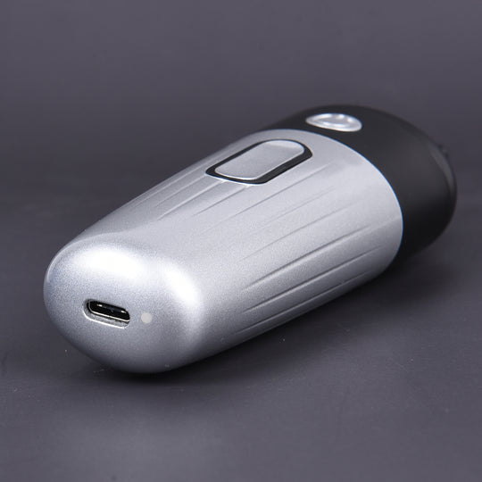 HOMESMART - Ultraschall Reinigungsstift, Zubehör inkl. und 2000mAh Batterie, 15x4,7 cm, Silber