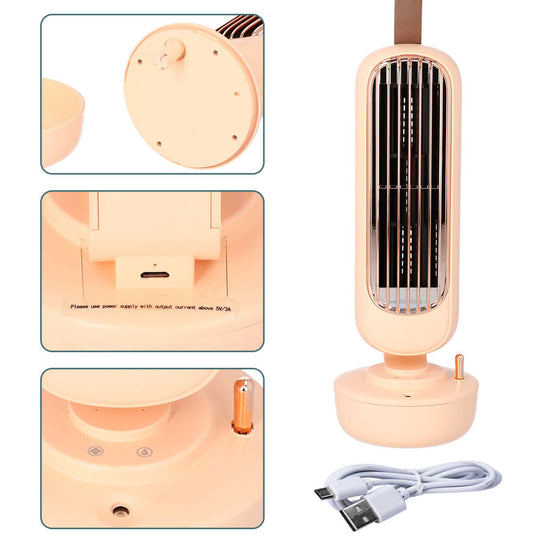 2 in 1: Ventilator mit Ionizer und abnehmbarer HEPA Filter, 3 Geschwindigkeiten, Weiß