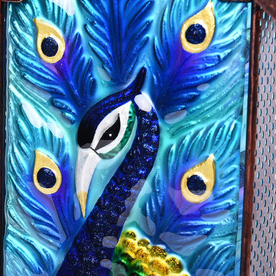 Futterhäuschen - Pfau, Mehrfarbig