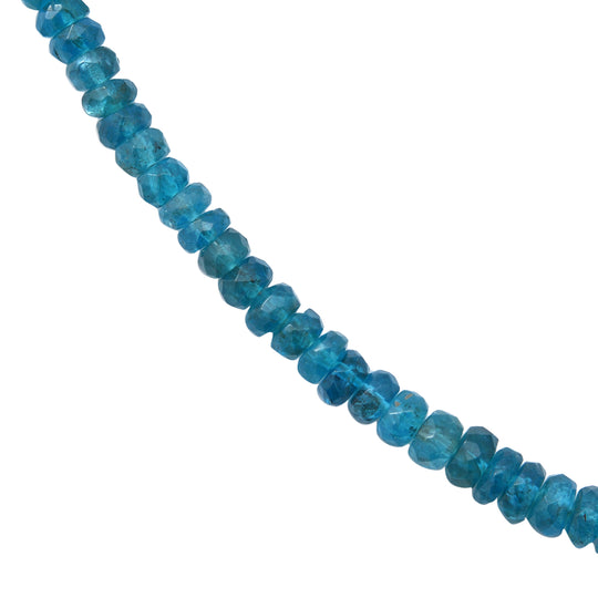 Neon Apatite Halskette ca. 45 cm lange 925 Silber Rhodiniert ca. 42.50 ct