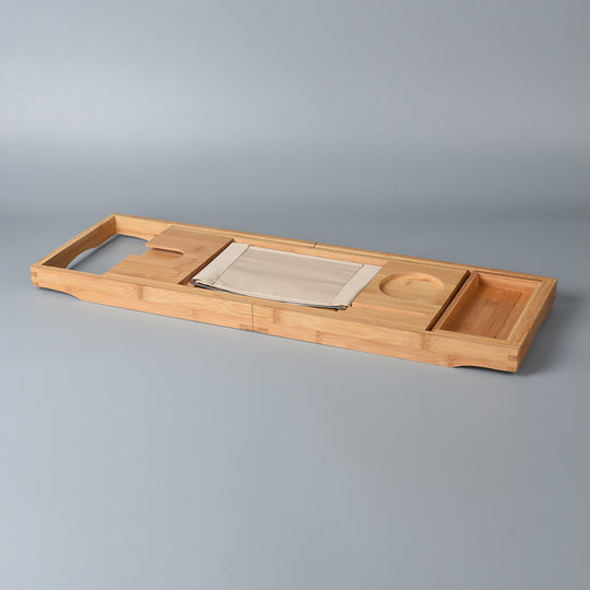 Badewanne Caddy Ablage aus Bambus, Größe 70x22 cm, Braun