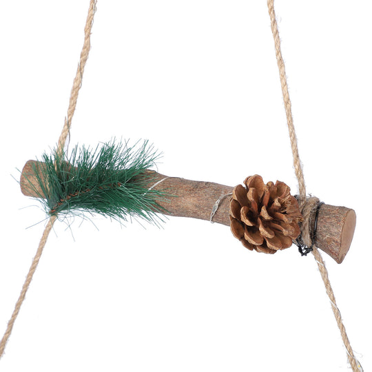 Hängender, moderner Weihnachtsbaum mit 25 warmen LEDs, 3xAA Batterie (nicht inkl.), Größe 43,5x87 cm