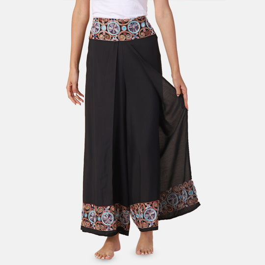 LA MAREY - bedruckte Sommerhose, violett, 38-42
