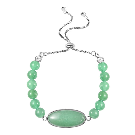 Flexibles gelbes Tigerauge Bolo-Armband, 15-22cm, Edelstahl - 70 ct.