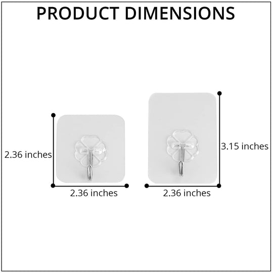 10 Stück selbstklebend magischen Haken, 8x6 cm und 6x6 cm