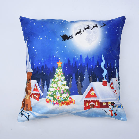 WeihnachtsKissen mit Füllung und LED licht, Größe 45x45 cm, Weinachtsmond