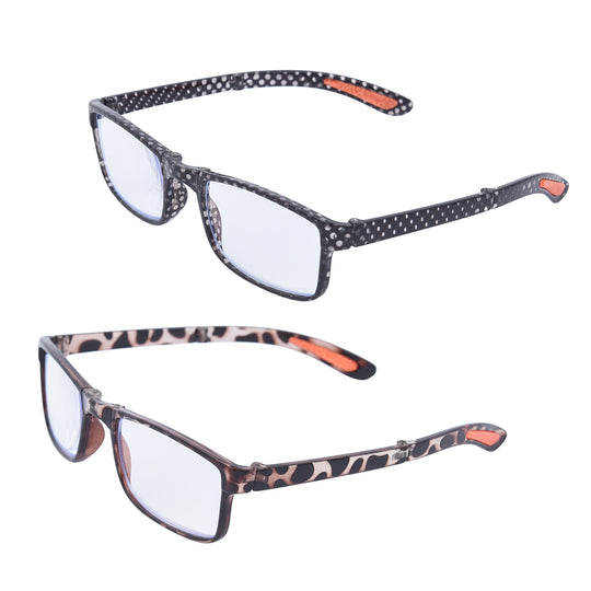 2er-Set faltbare Lesebrille mit Blaulicht-Filter (+1,50)