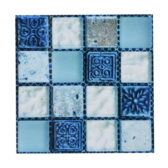 20er-Set Mosaik Wandaufkleber Wanddekoration, 10x10 cm, Grün