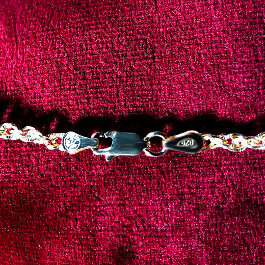 Italienische Singapur-Halskette ca. 45 cm 925 Silber vergoldet ca. 7,62g