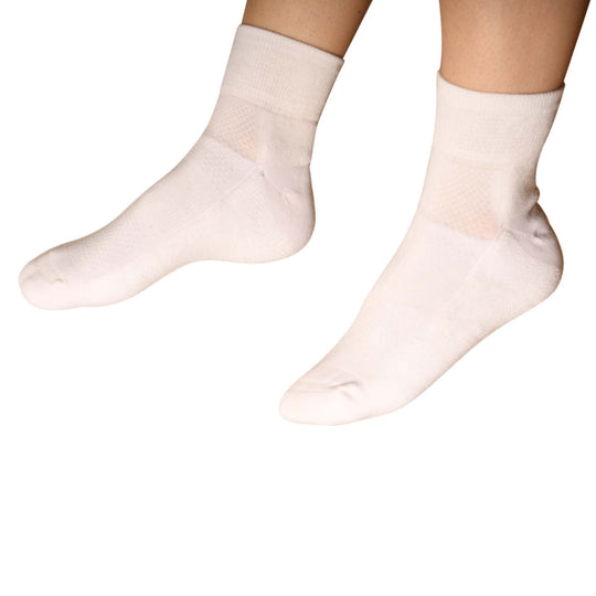 Vitility - Therapeutische Vital-Socken aus ägyptischer Baumwolle, Weiß, 41-44.5