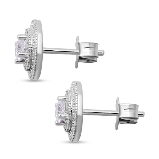 Lustro Stella - Weiße Zirkonia-Ohrringe, 925 Silber ca. 1,40 ct