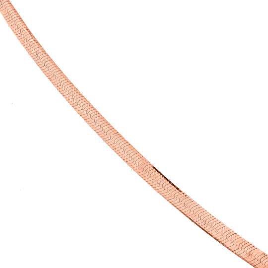 Italianische Fischgrät-Kette, ca. 45 cm mit 5 cm Extender, 925 Silber rosévergoldet ca. 4,73g