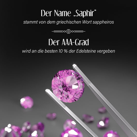 Iliana AAA Rosa Saphir, Weißer DiamantAGI zertifiziert Ringe 750 Gold (Größe 17.00) ca. 1.40 ct