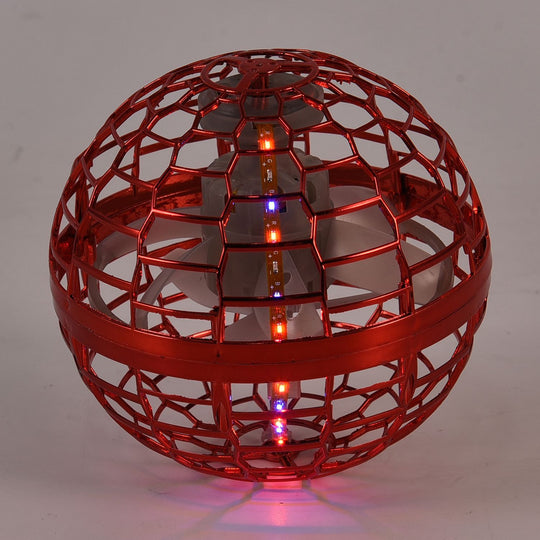Fliegender Ball mit LEDs und Fernsteuerung, 9x9cm, rosa