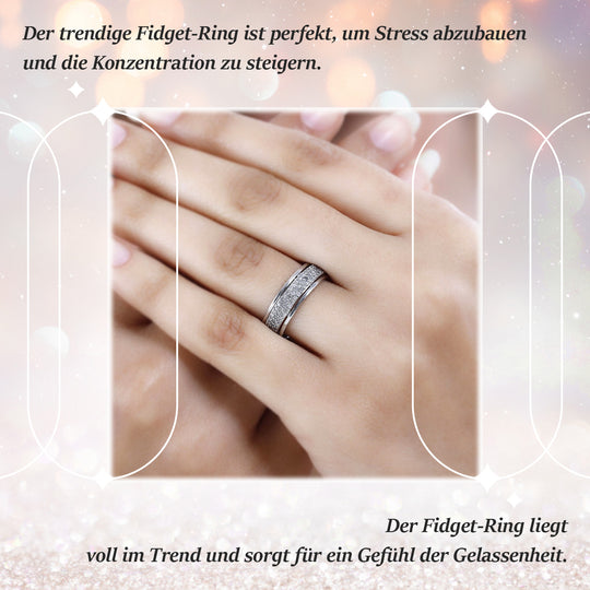 Diamant Spinning Ring 925 Silber platiniert (Größe 21.00) ca. 1,00 ct