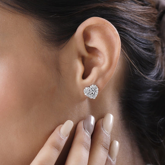 GP Amore Kollektion - Weiße Diamant-Ohrringe, 925 Silber platiniert ca. 0.50 ct