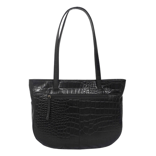 Assots London Julia, krokogeprägt echtes Leder Tote Tashe - Größe: 35x24x6cm, senf