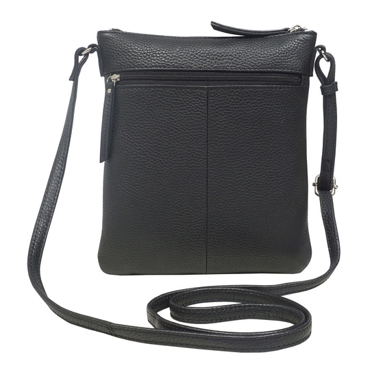 Assots London: Crossbody Tasche aus 100% echtem Leder, 23x21 cm, Ivory