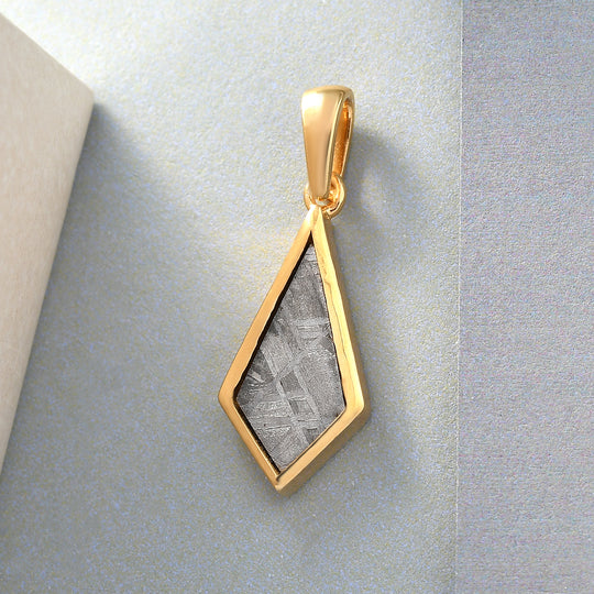 Meteorit Anhänger 925 Silber vergoldet ca. 4,58 ct