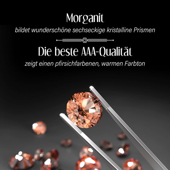 AAA Morganit, Weißer Diamant Ring 585 Gold ca. 4,05 ct
