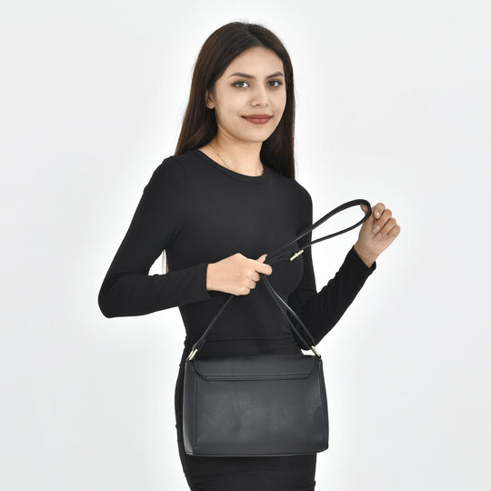 Schultertasche mit Schnalle, 27x9.3x18CM, rosa