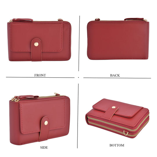 Crossbody Bag mit RFID Schutz, Größe 18,5x11x5cm, Magenta