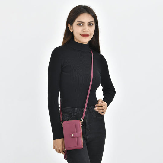 Crossbody Bag mit RFID Schutz, Größe 18,5x11x5cm, burgunderrot