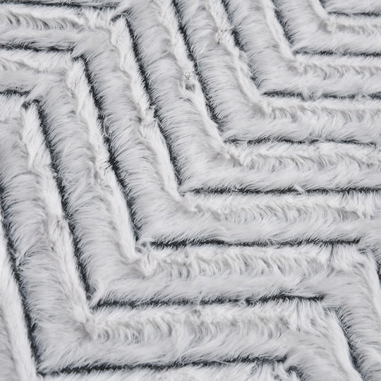 Doppelschichtige Kunstfell Sherpadecke, 150x200cm weiß